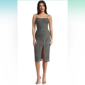 Dress the Population Women's Shaireen Bodycon Midi Dress Size M